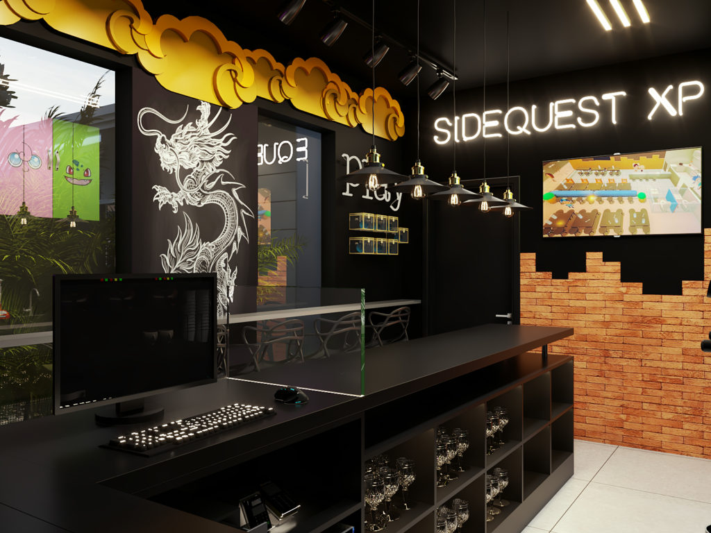 loja conceito sidequest xp lanchonete franquia de alimentação
