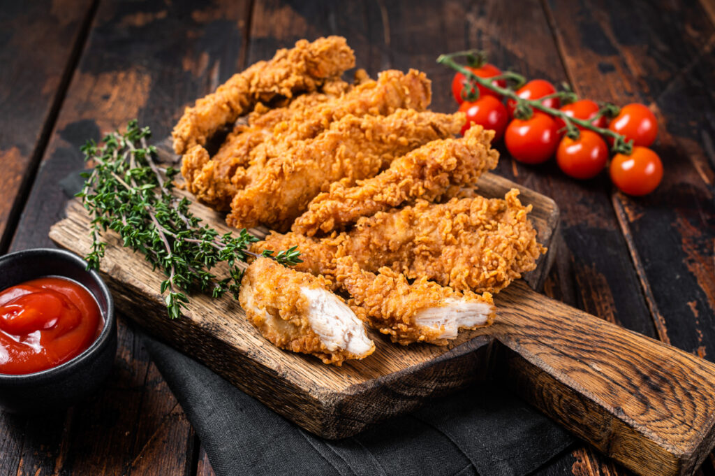 Franquias de frango frito